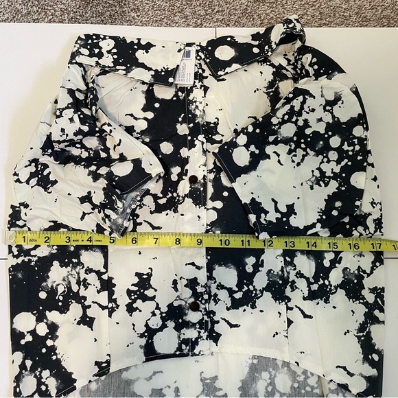 Top Paw Black Bleach Button Up Dress Shirt for Dogs Size XL - Picture 3 of 12